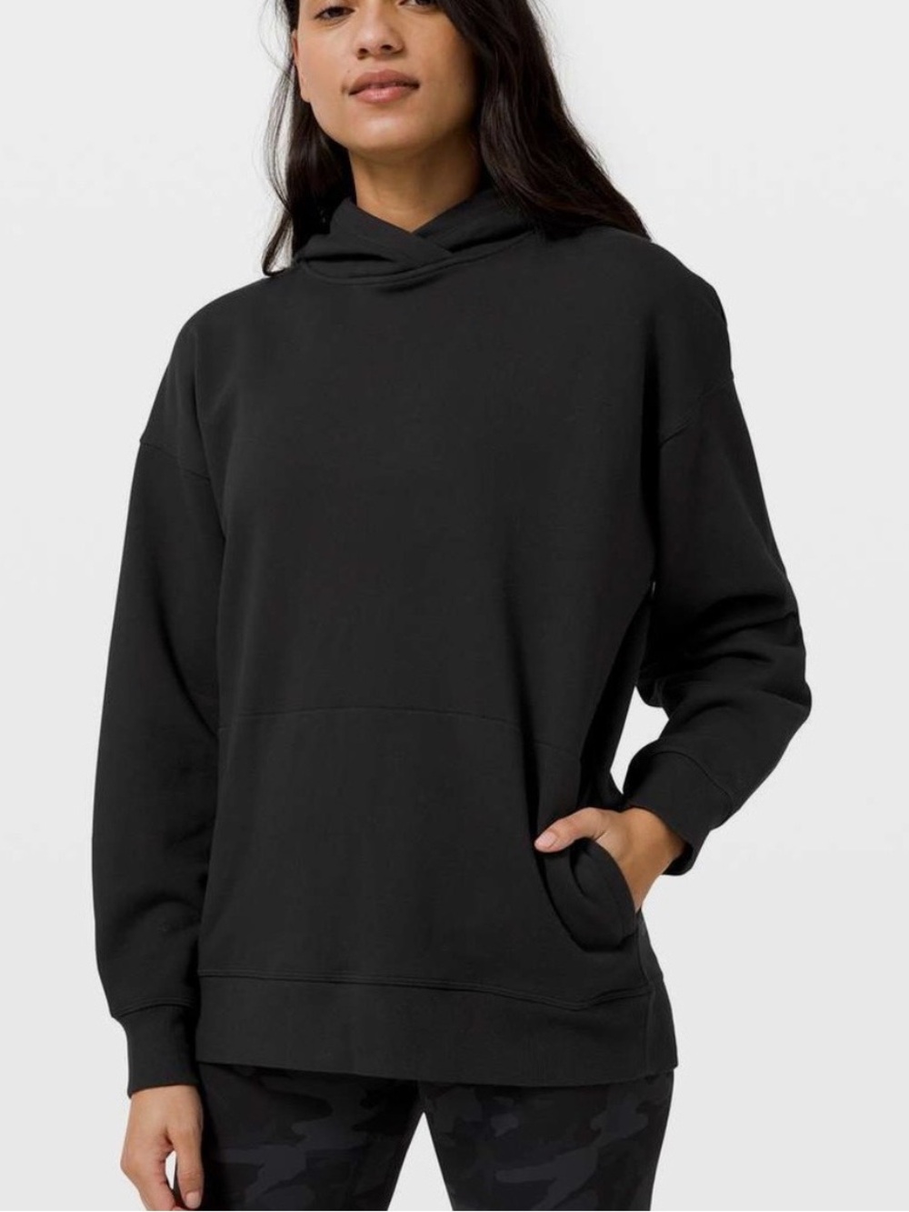 Lululemon Black Fleece Pullover Hoodie | Size 8